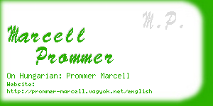 marcell prommer business card